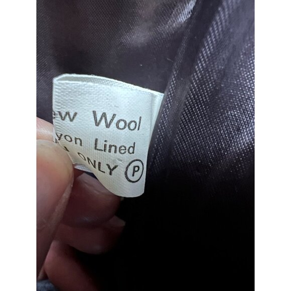 Marshall Fields Charcoal Gray English Wool Vintage Button Up Lined Overcoat 42L - Picture 11 of 12